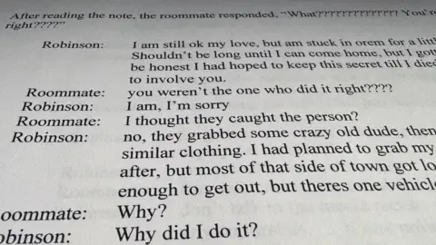 Exclusive Text Log Involving Charlie Kirk Suspect and Co-resident